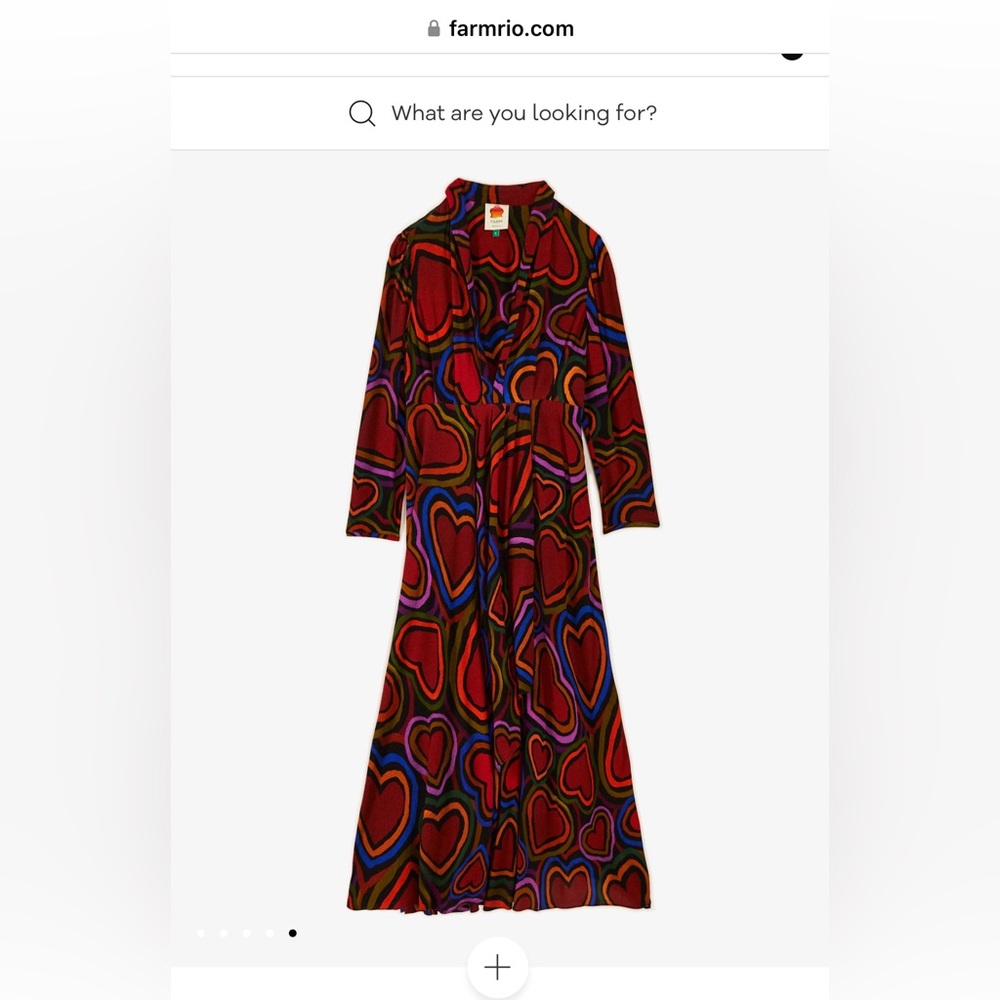 Farm Rio Rainbow Wild Hearts Maxi Dress
